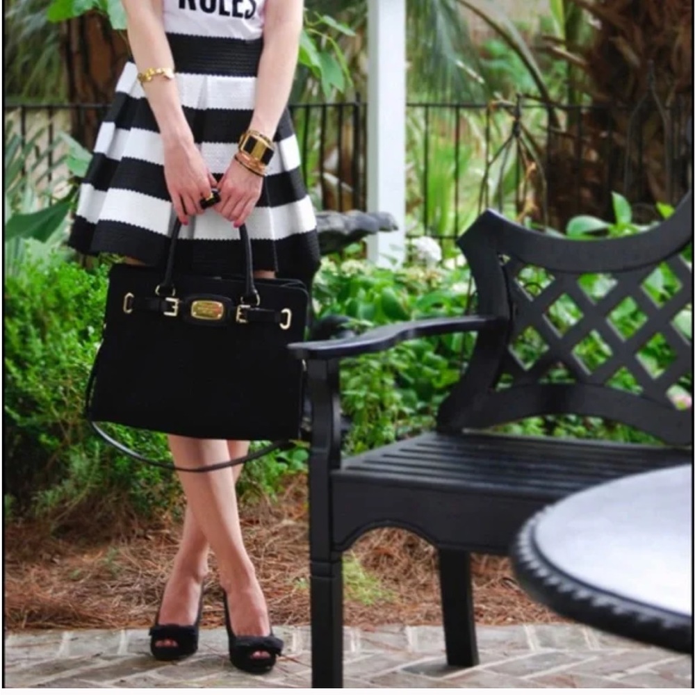 Black Gold Canvas Purse - image 1